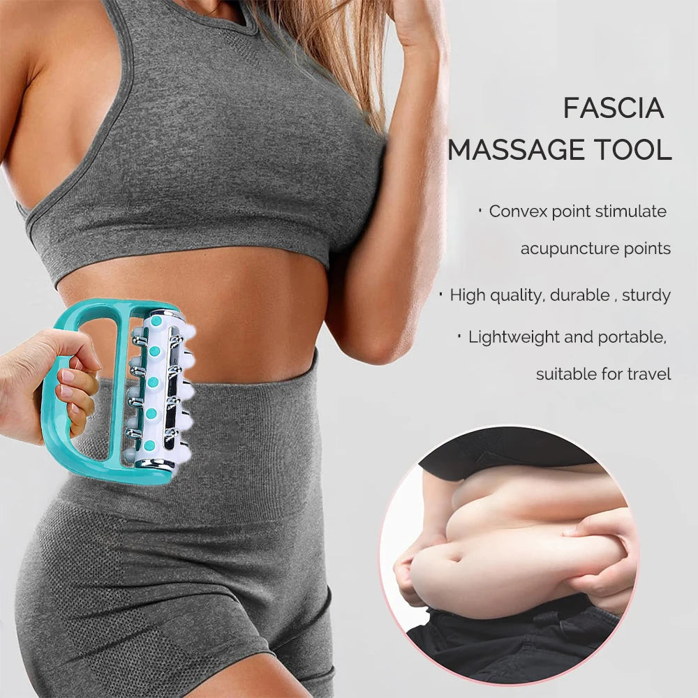 Versatile Handheld Massager | 360° Rotating Roller for Full Body Relief