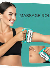Versatile Handheld Massager | 360° Rotating Roller for Full Body Relief