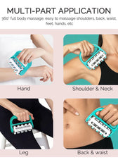 Versatile Handheld Massager | 360° Rotating Roller for Full Body Relief