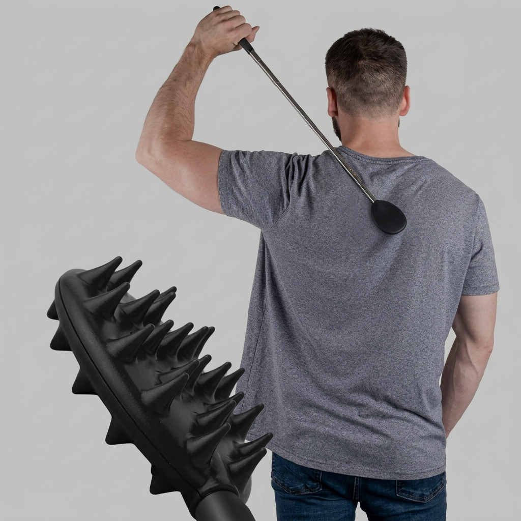 Extendable Back Scratcher with 5 Detachable Heads
