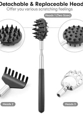 Extendable Back Scratcher with 5 Detachable Heads