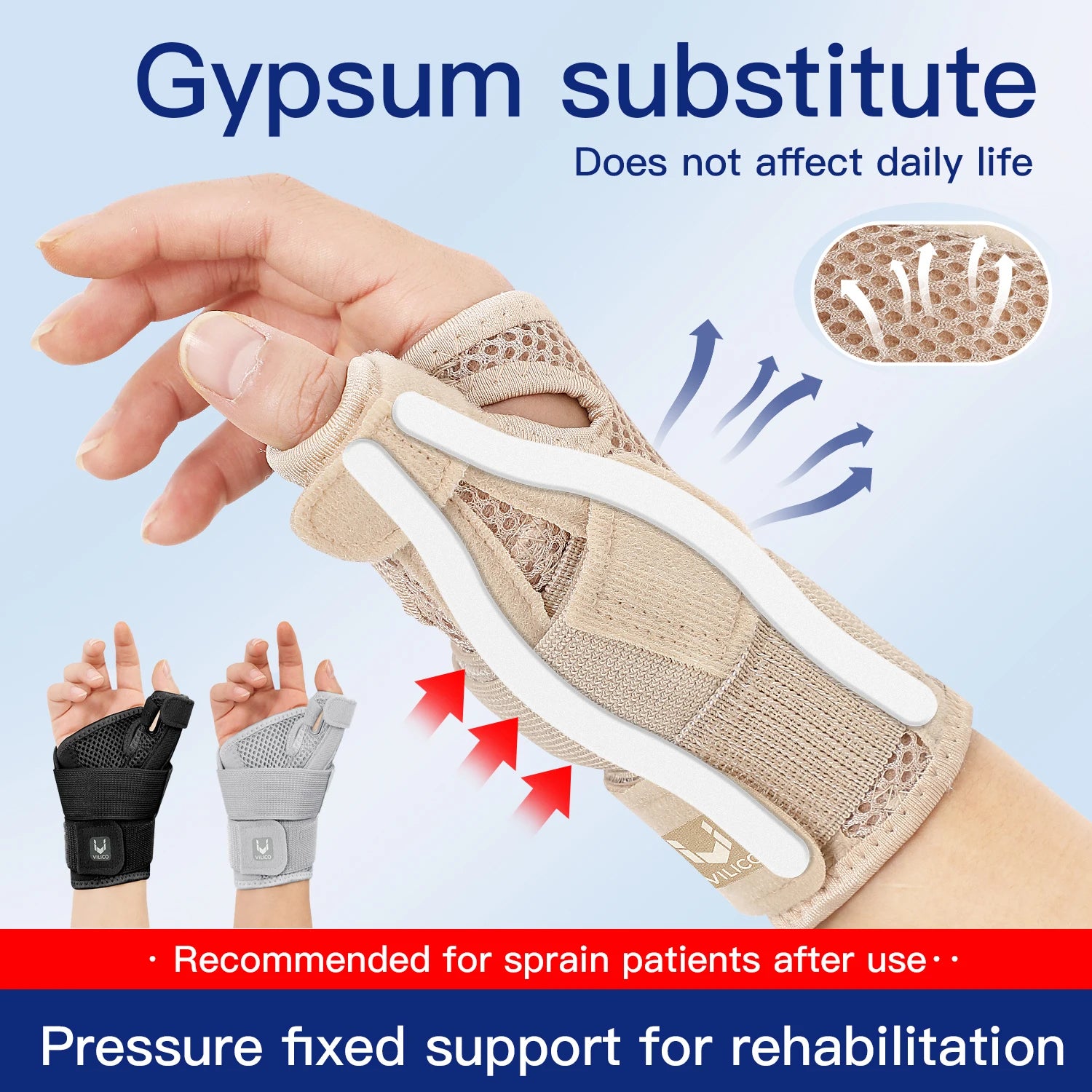 Wrist Brace | Adjustable Wrist Splint with Breathable Material