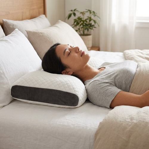 Cervical Support Pillow for Neck Pain Relief with Adjustable Height